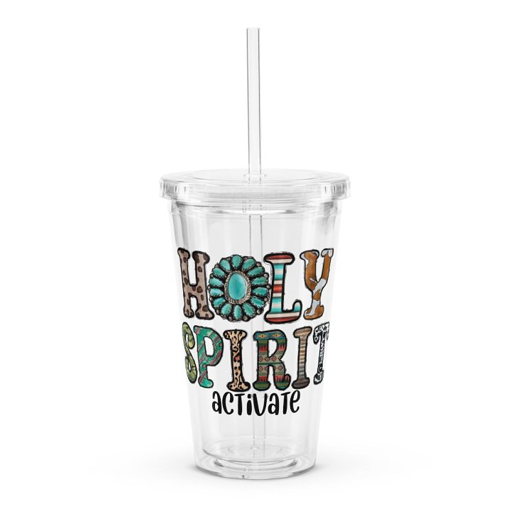 Holy Spirit Activate - Double Wall Clear Plastic Tumbler product image (1)