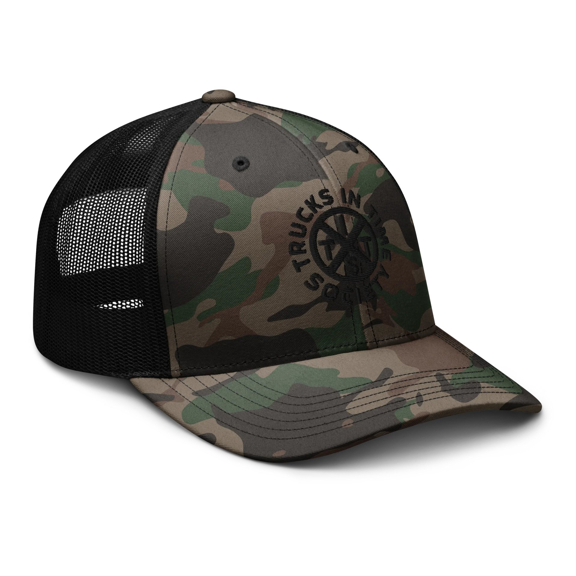 CROSSROADS BLACK Camo Trucker Hat product image (8)