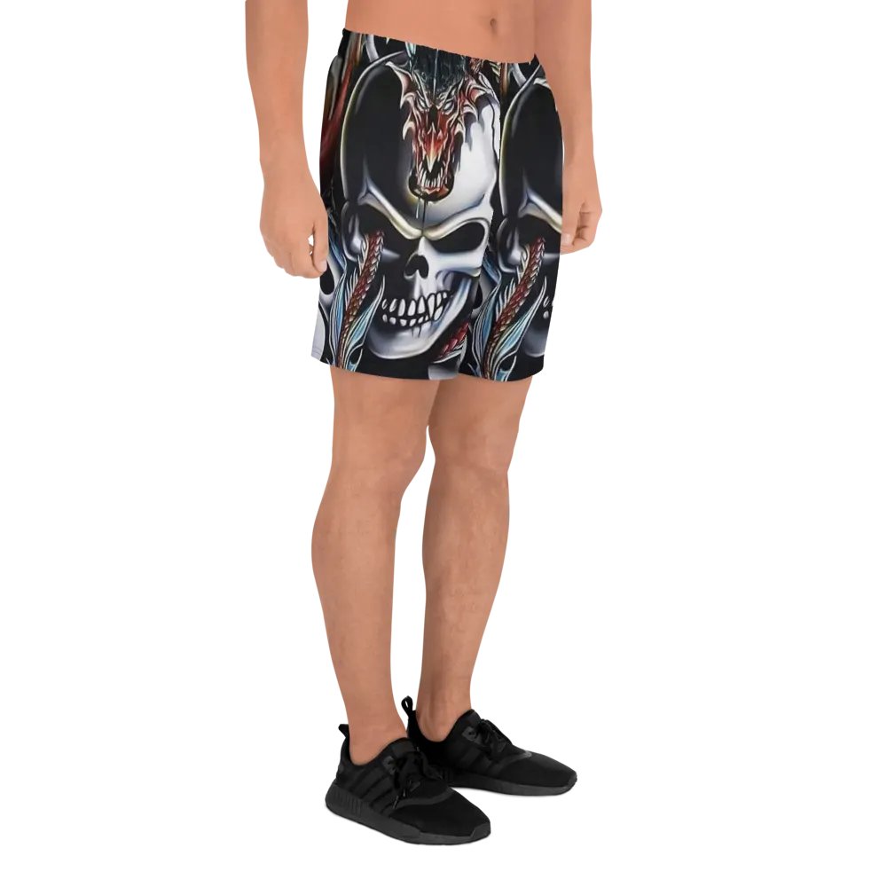 Dragon Skull Athletic Long Shorts product image (6)