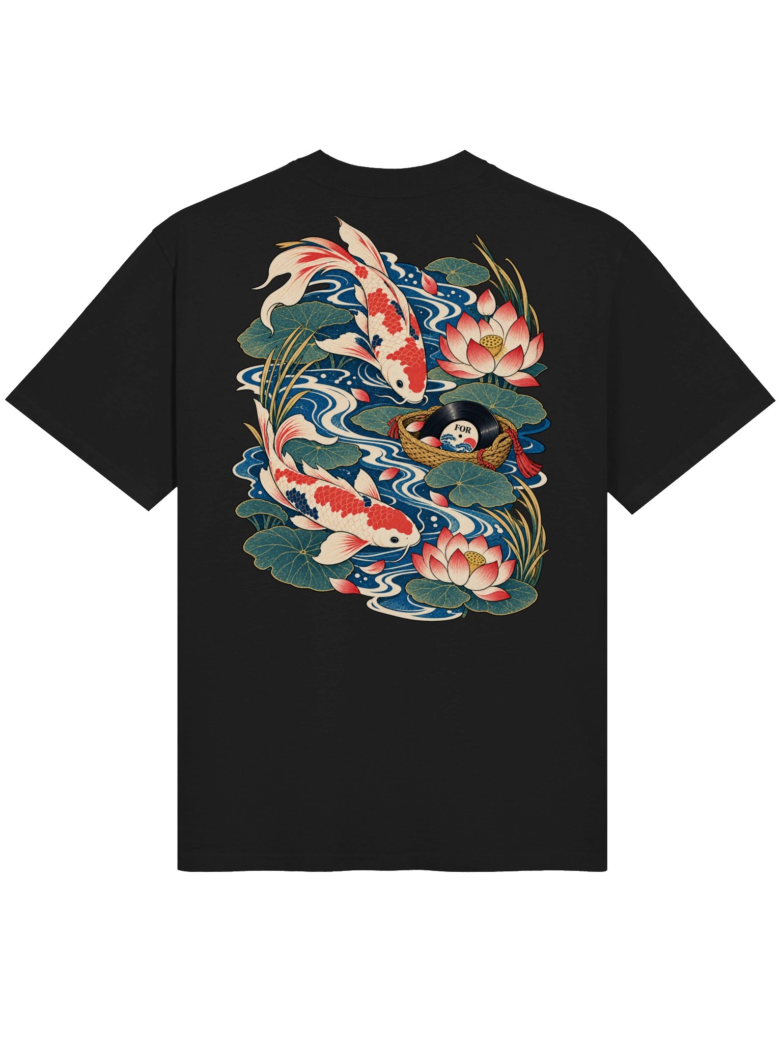 Dancing Koi Faded Graphic Tee product image (2)