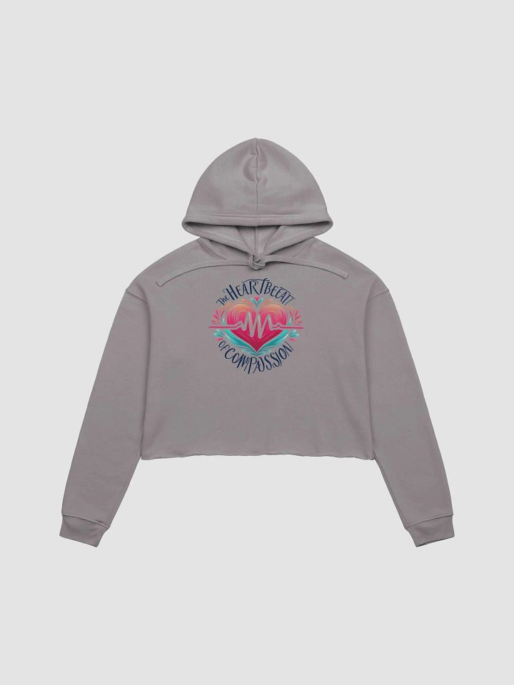 Heart Health: Compassionate Heartbeat Crop Hoodie product image (2)