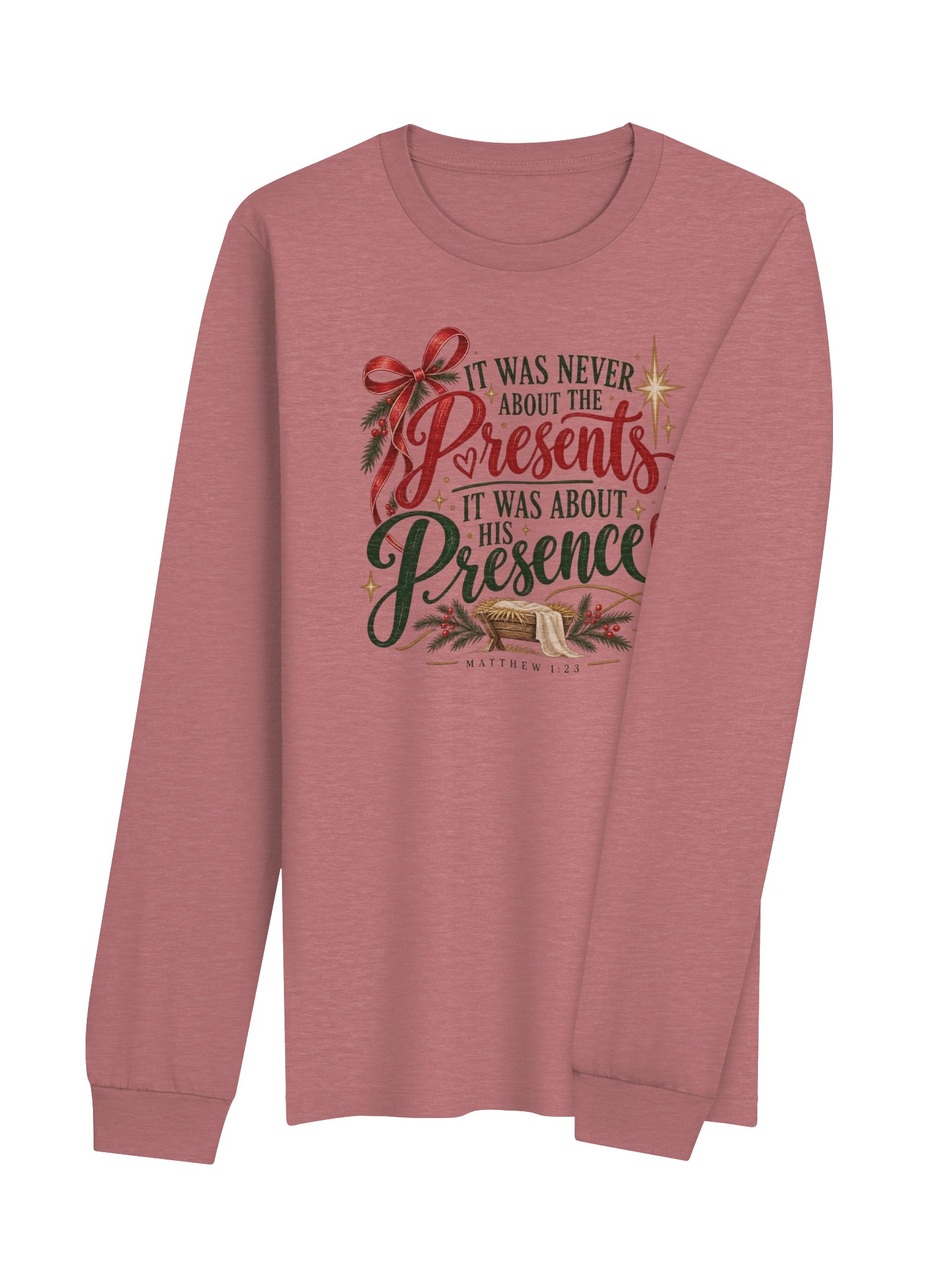 His Presence Long Sleeve Tee | Matthew 1:23 product image (40)