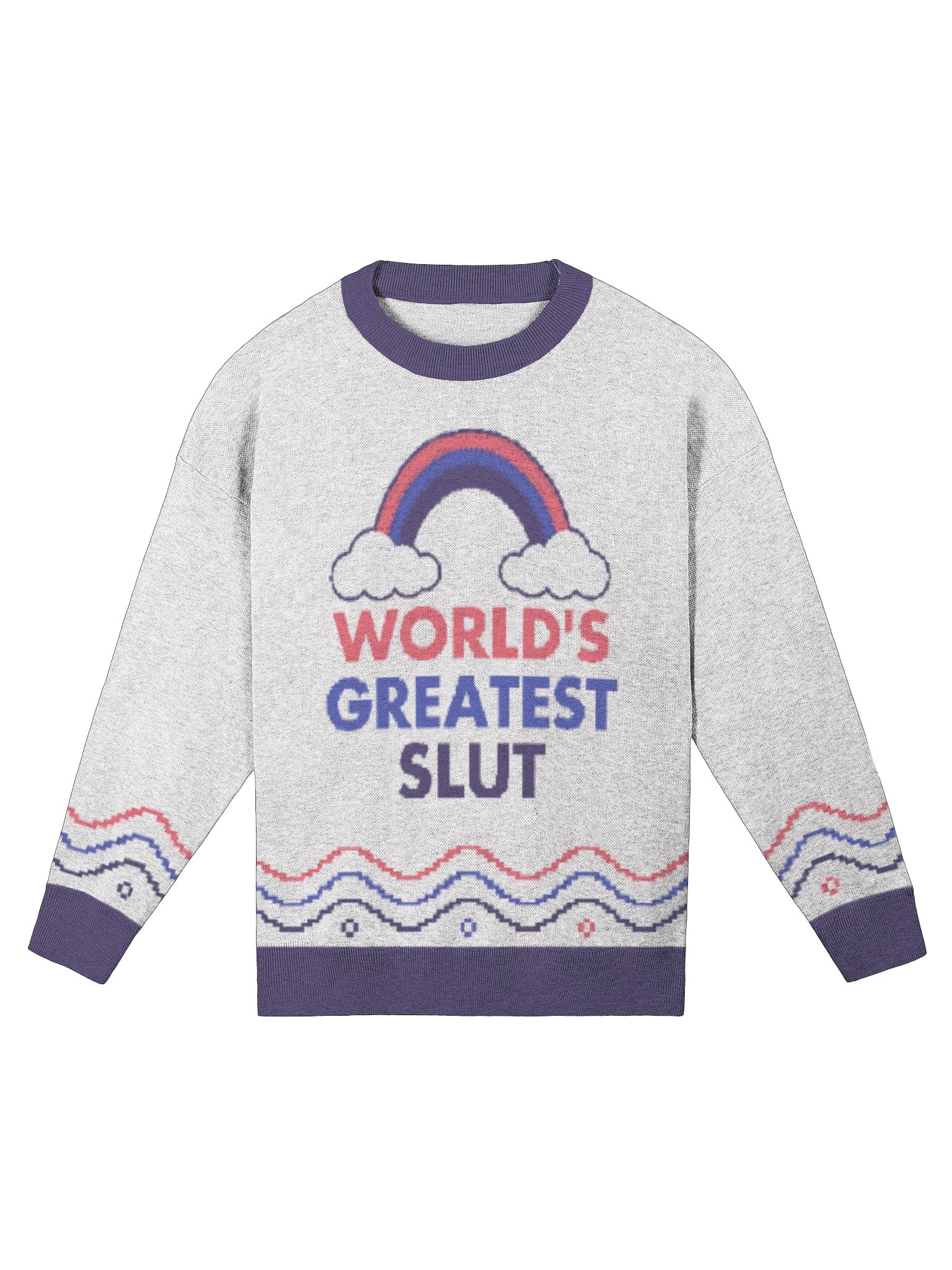 World's Greatest Slut purple relaxed fit sweater product image (3)