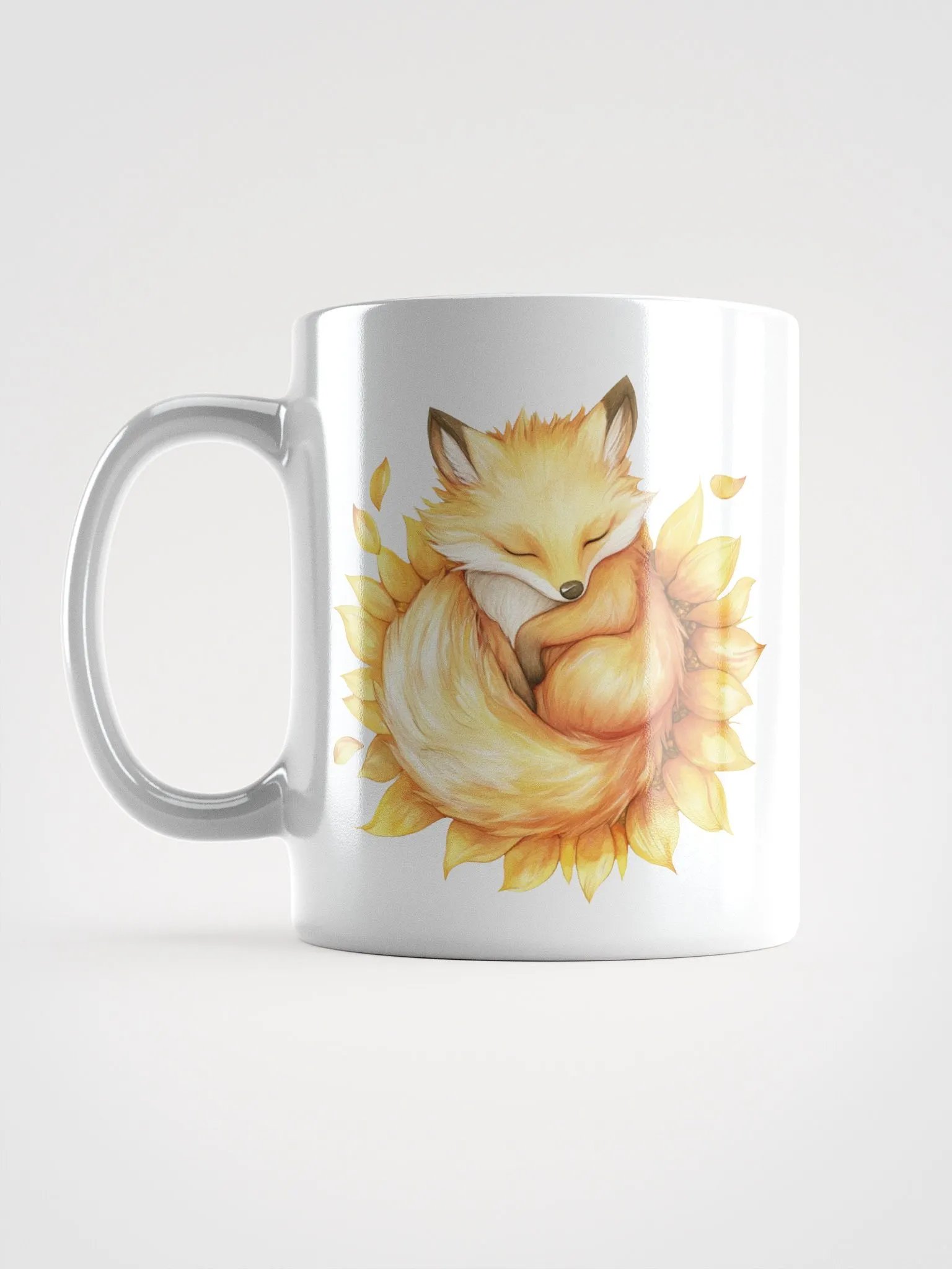 Sleepy Sunflower Fox Mug product image (18)