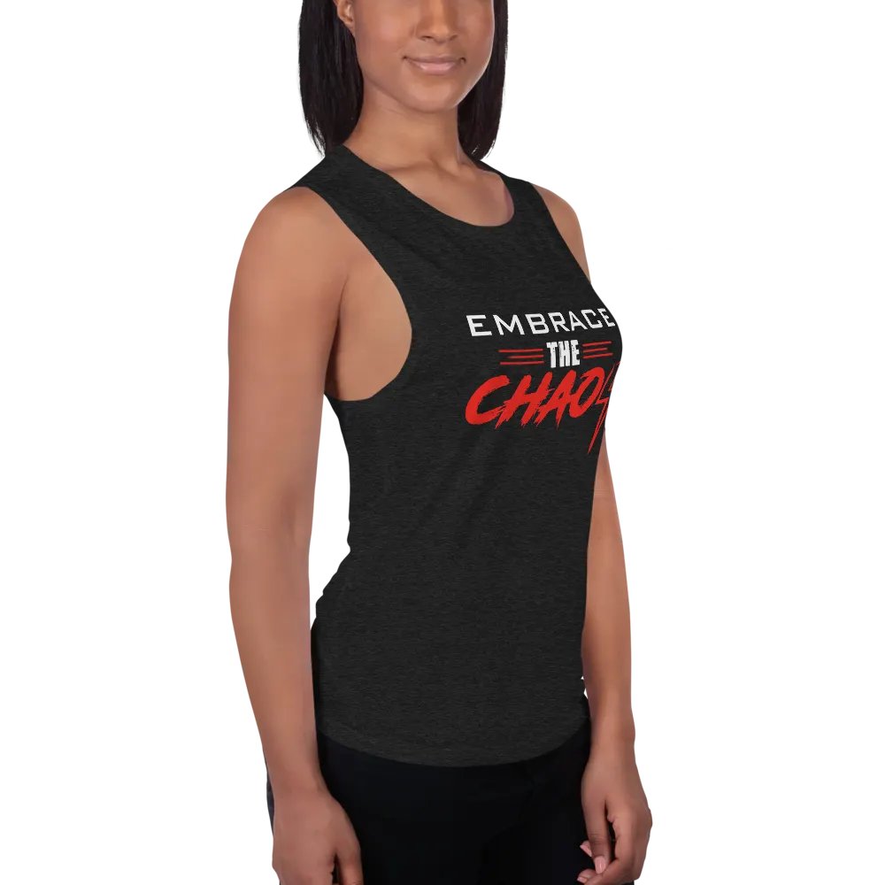 Women's Embrace the Chaos v2 Tank (Red/White) product image (3)