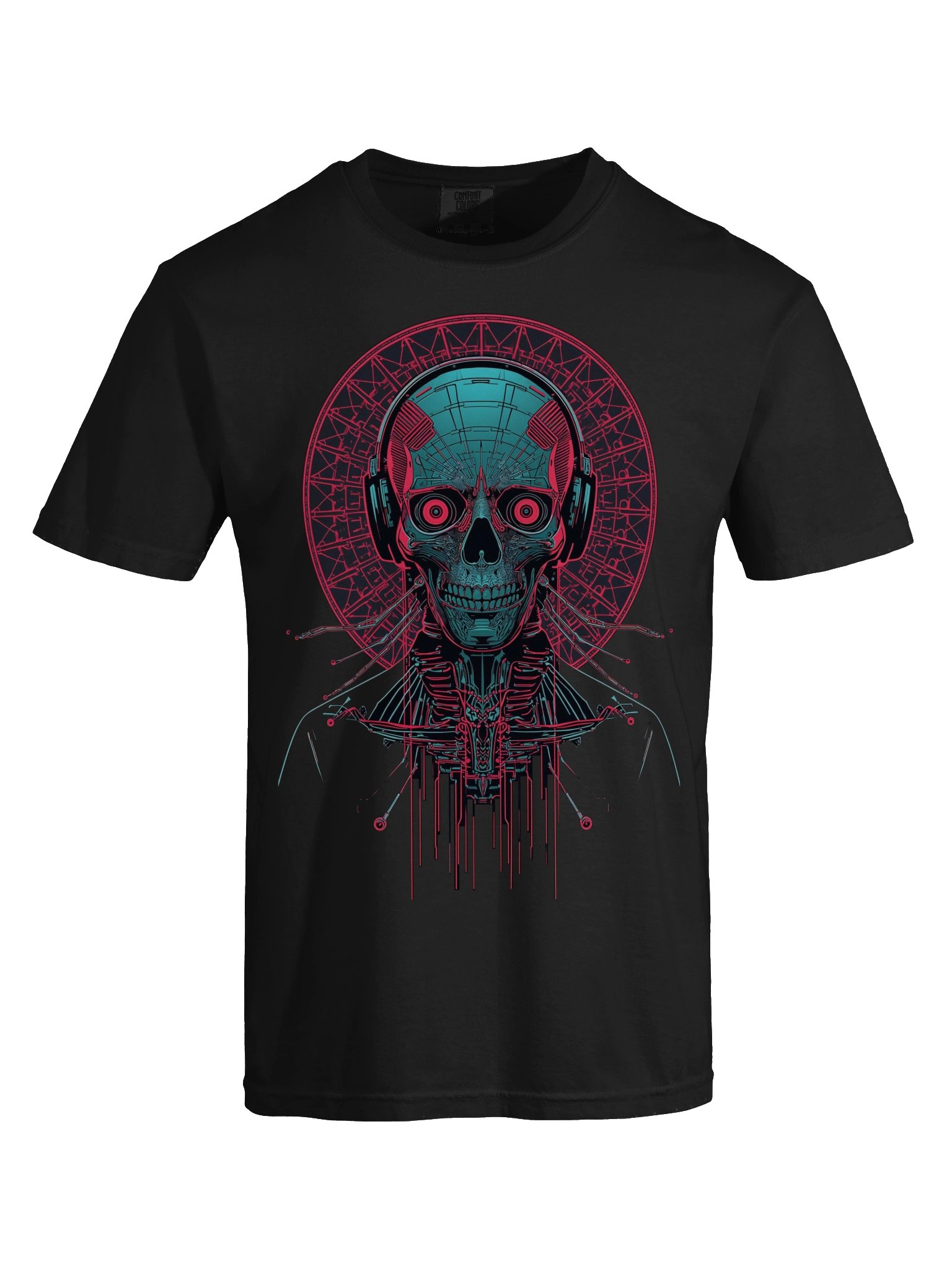 Neon Skull Circuit Heavyweight T-Shirt product image (2)