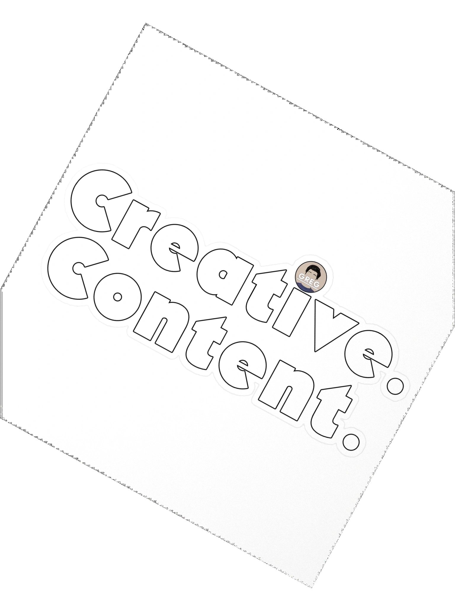 "Creative. Content." Sticker product image (2)