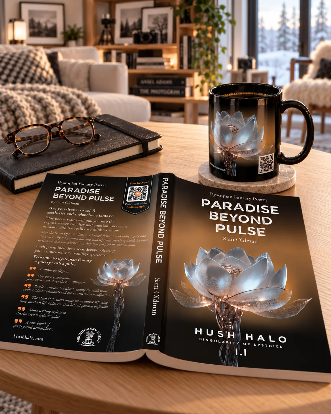 Paradise Beyond Pulse, Black Glossy Mug + Daily Poetry Experience [AUDIO] product image (4)