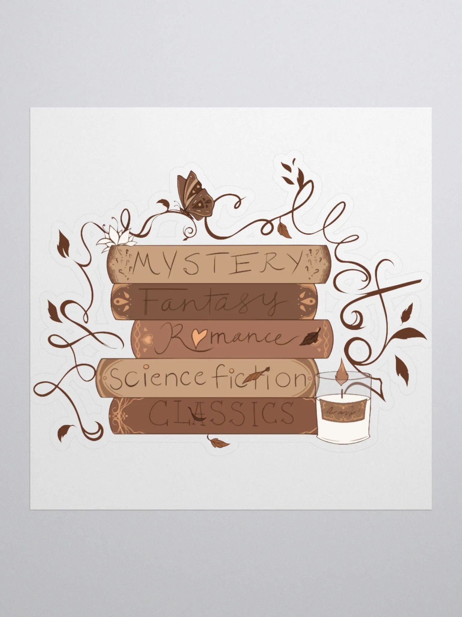 Autumn Bookstack Sticker product image (1)