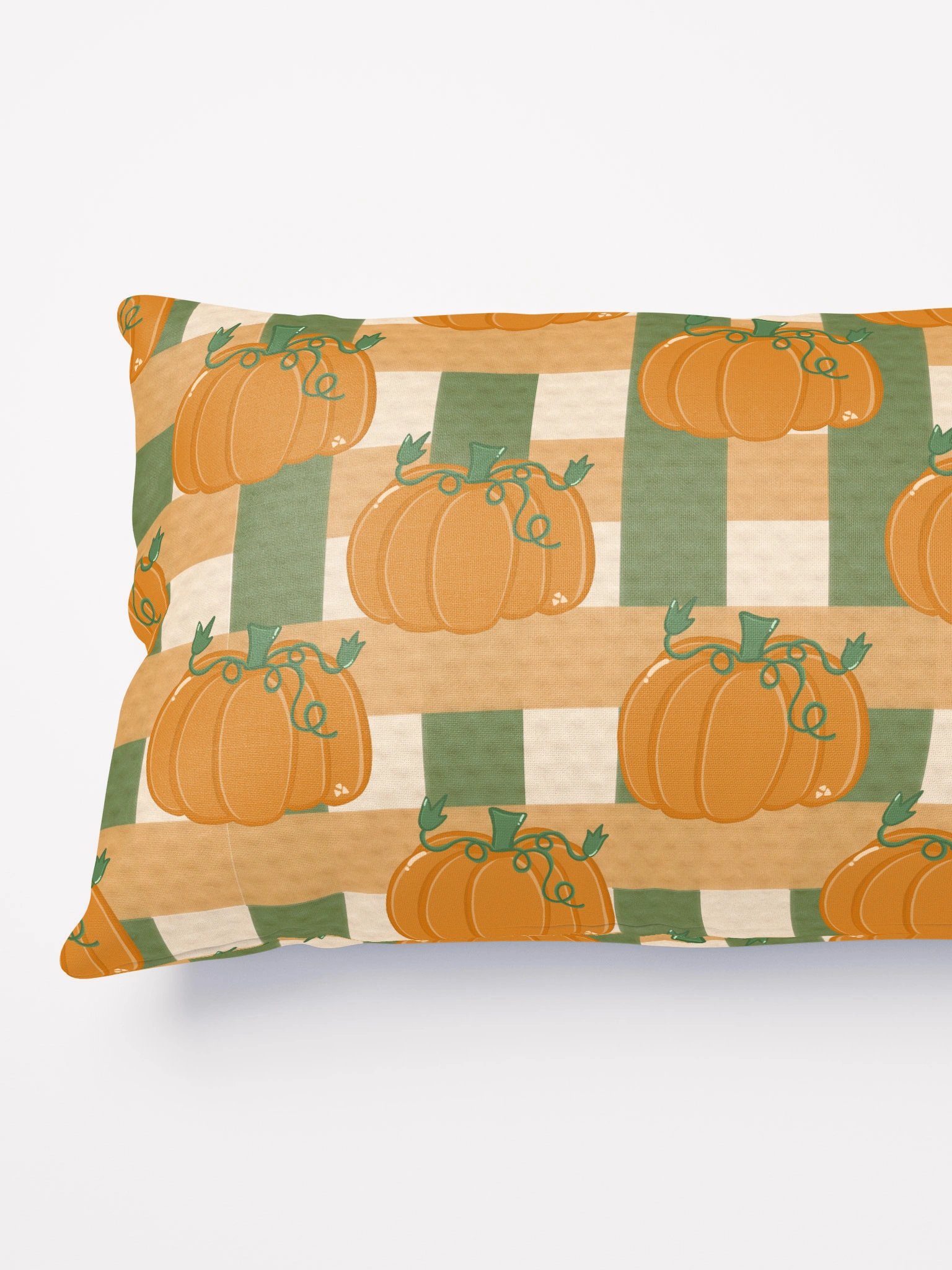 Pumpkin Plaid Pattern Pillow product image (4)