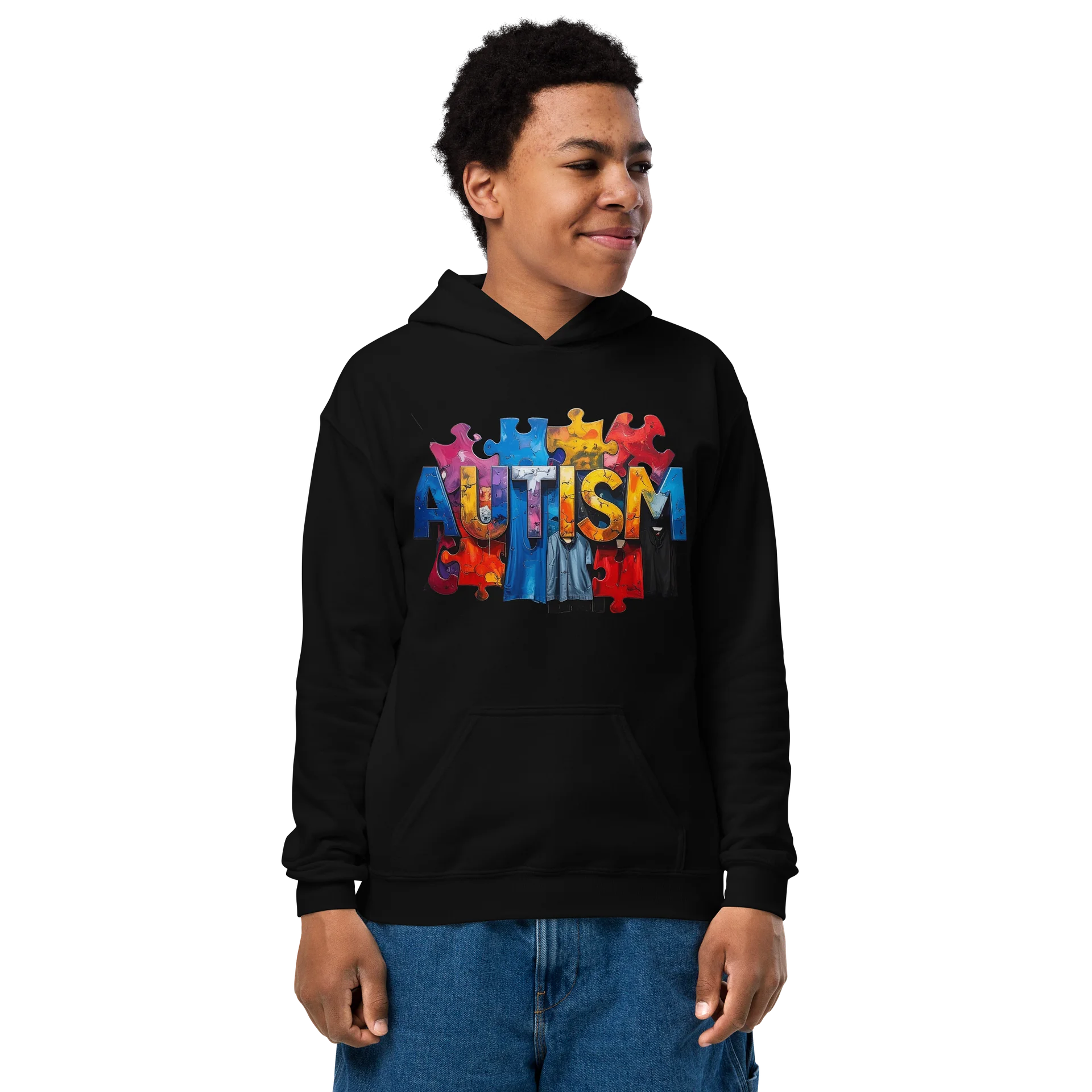 Autism youth hoodie product image (1)