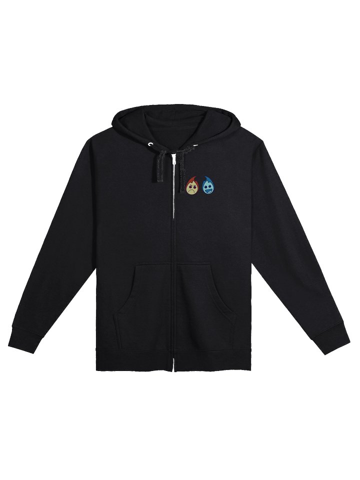 Black Zipper Hoodie with Flame Buddies product image (1)