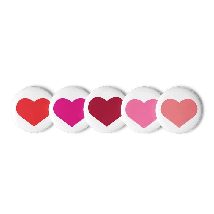 Pin Button's set (heart shades) product image (1)