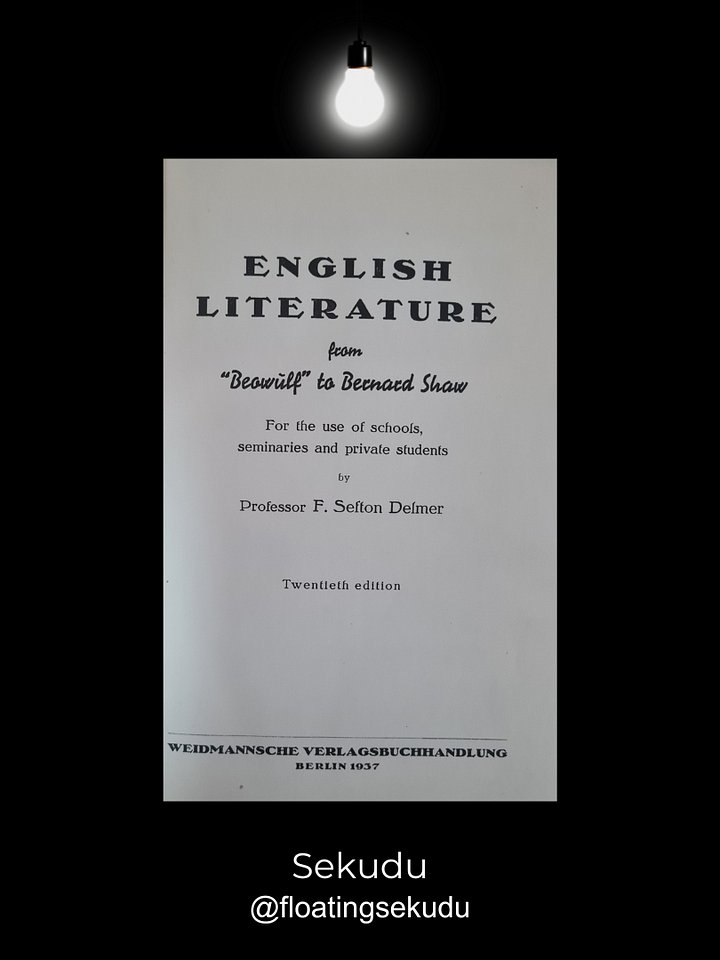 English Literature from ""Beowulf" to Bernard Shaw [1937] product image (2)