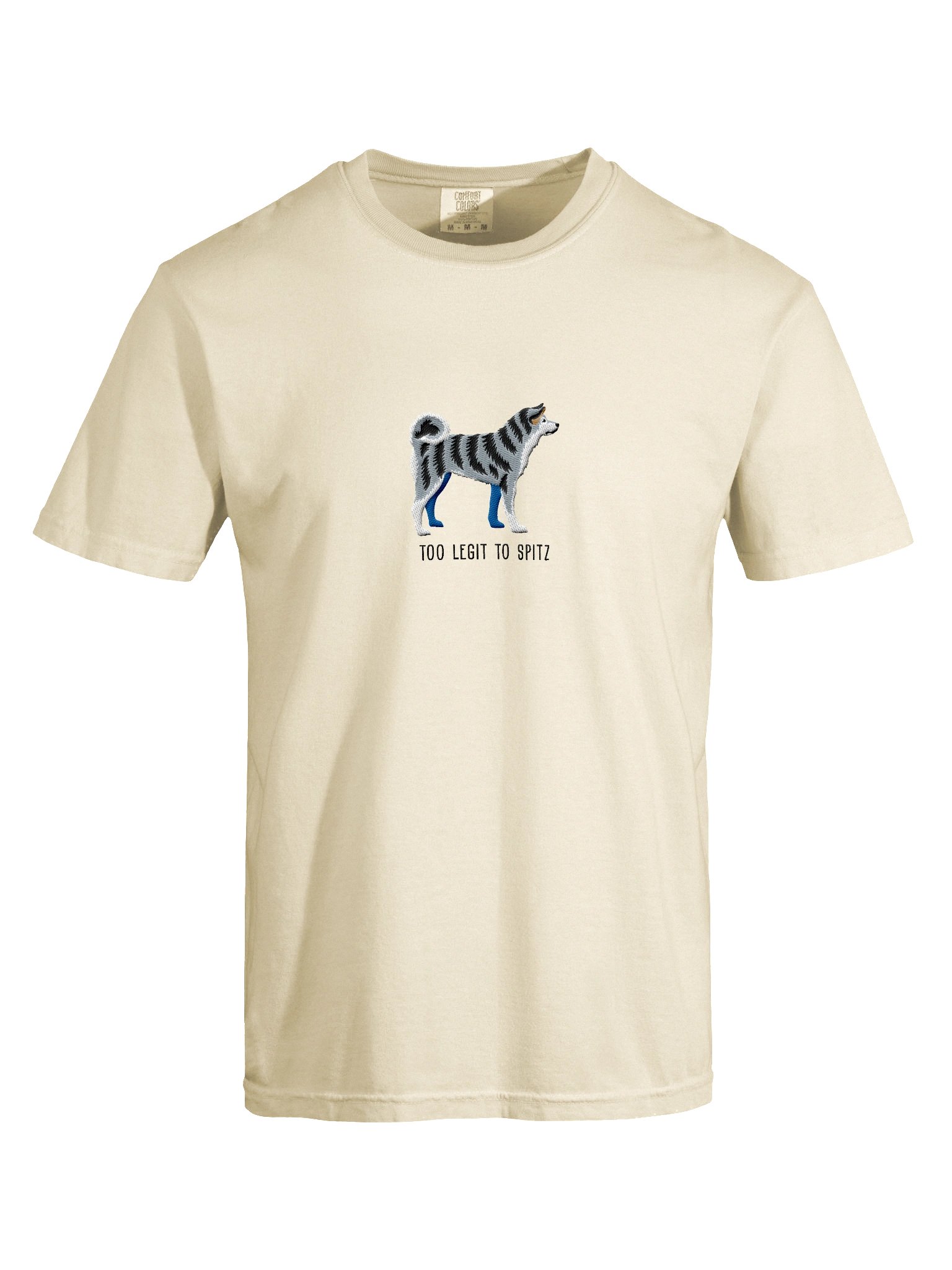 Too Legit to Spitz T-Shirt(Embroidered) of a Japanese Akita Inu(Blue Brindle) product image (10)