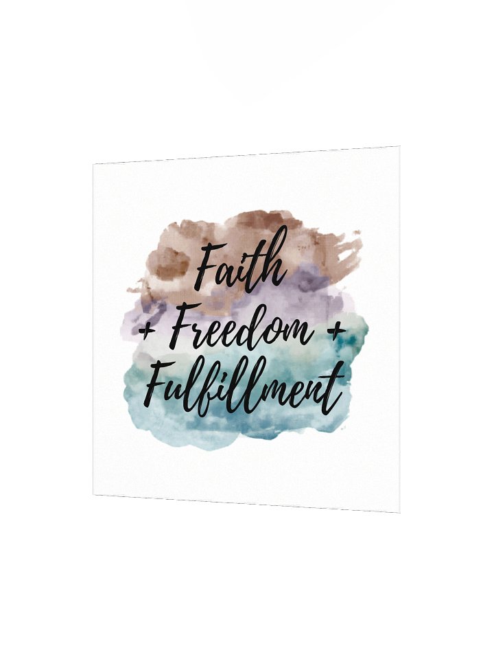 Faith + Freedom + Fulfillment Square Poster product image (2)