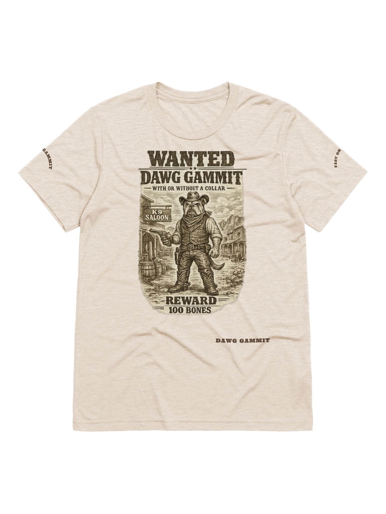 DAWG GAMMIT™ WANTED Bulldawg Triblend T-Shirt product image (9)