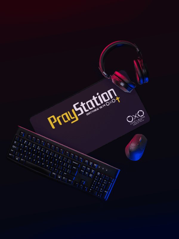 LXA PrayStation Desk Mat - Black | Love X Aloha - Faith Collection | Premium Christian Merch product image (2)