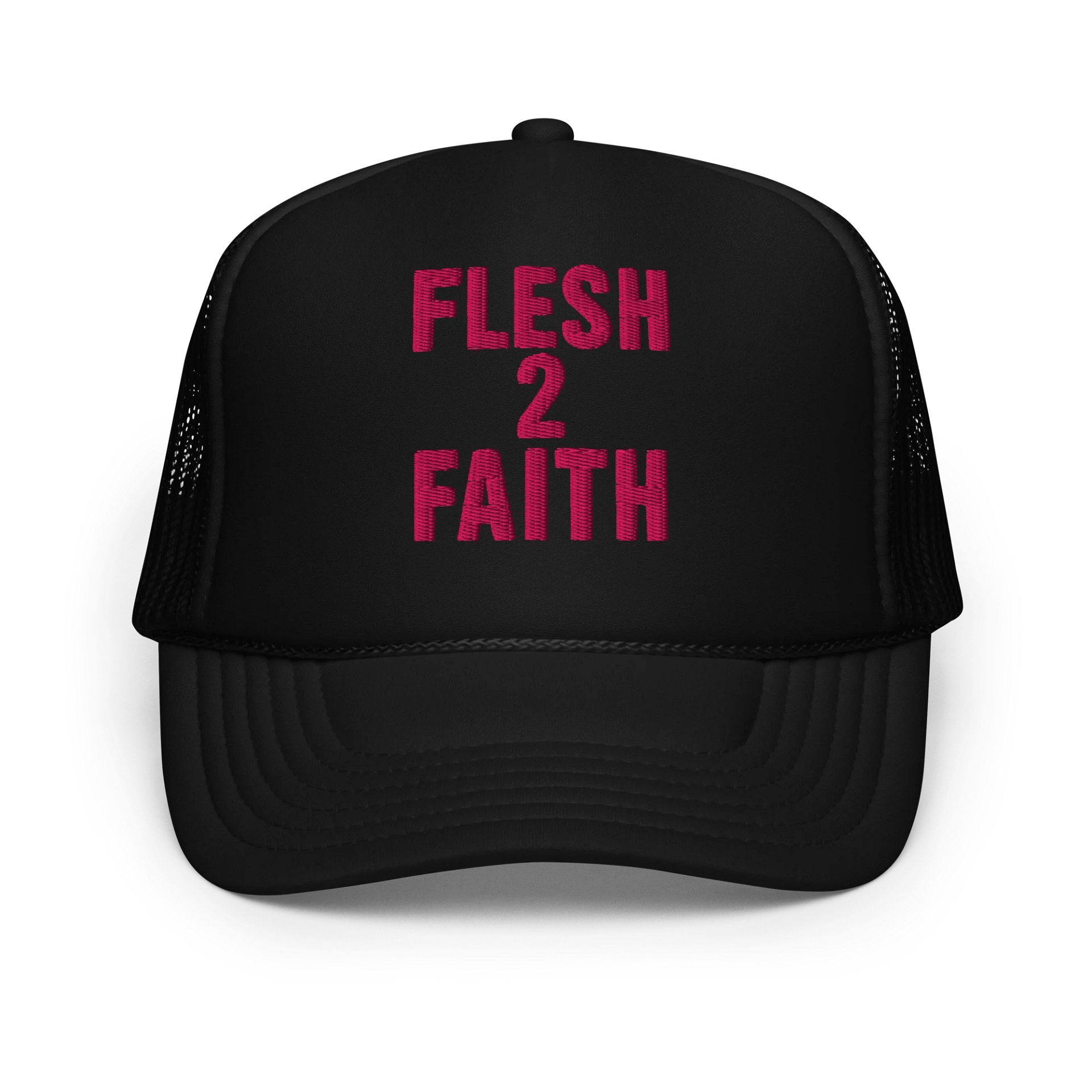 From Flesh 2 Faith — Logo Trucker Hat (Pink) product image (1)