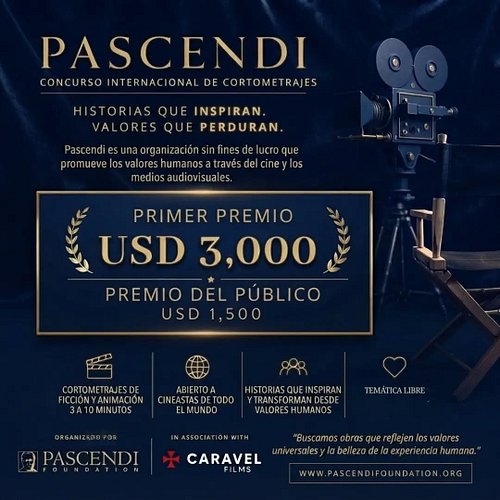 @pascendifoundation en colaboración con Caravel Films, te invita a su Concurso Internacional de Cortometrajes.
🎟 No es exclus...