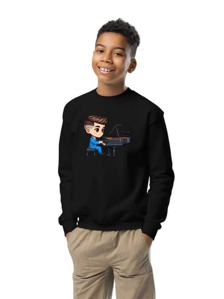 Kid Pianist Youth Crewneck Sweater product image (1)