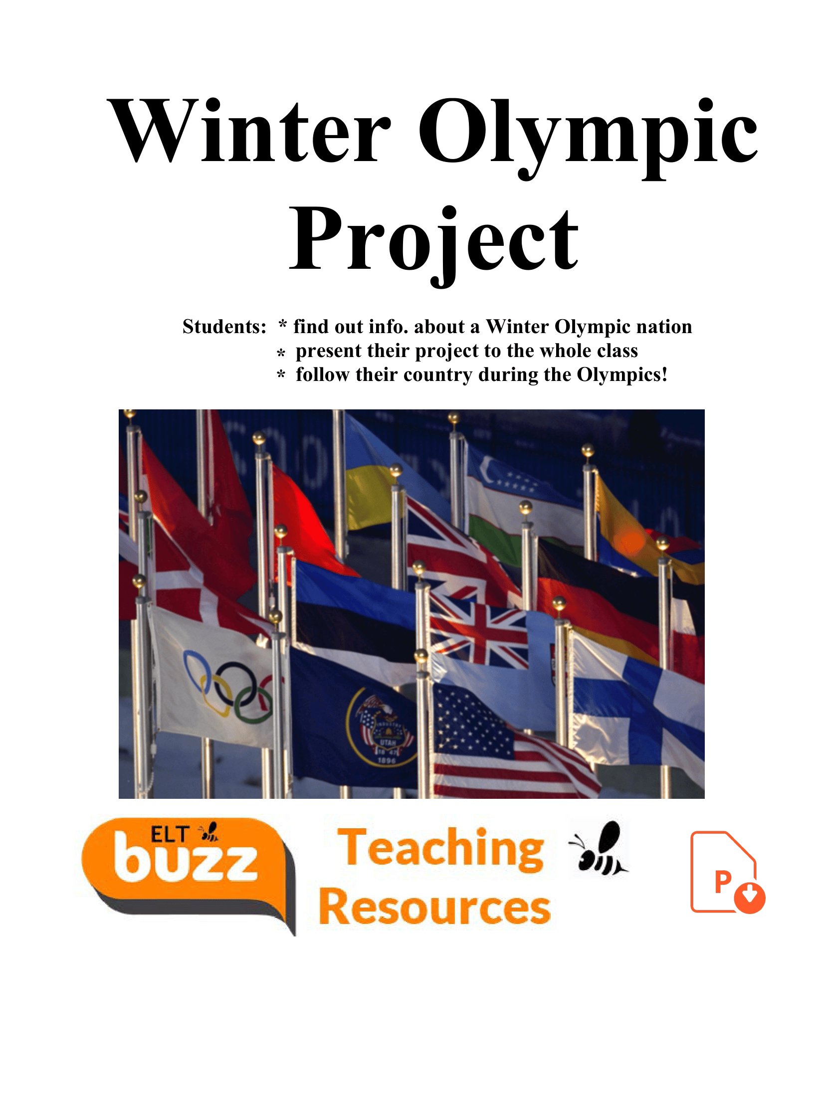 The Winter Olympics. Quiz And Project product image (2)