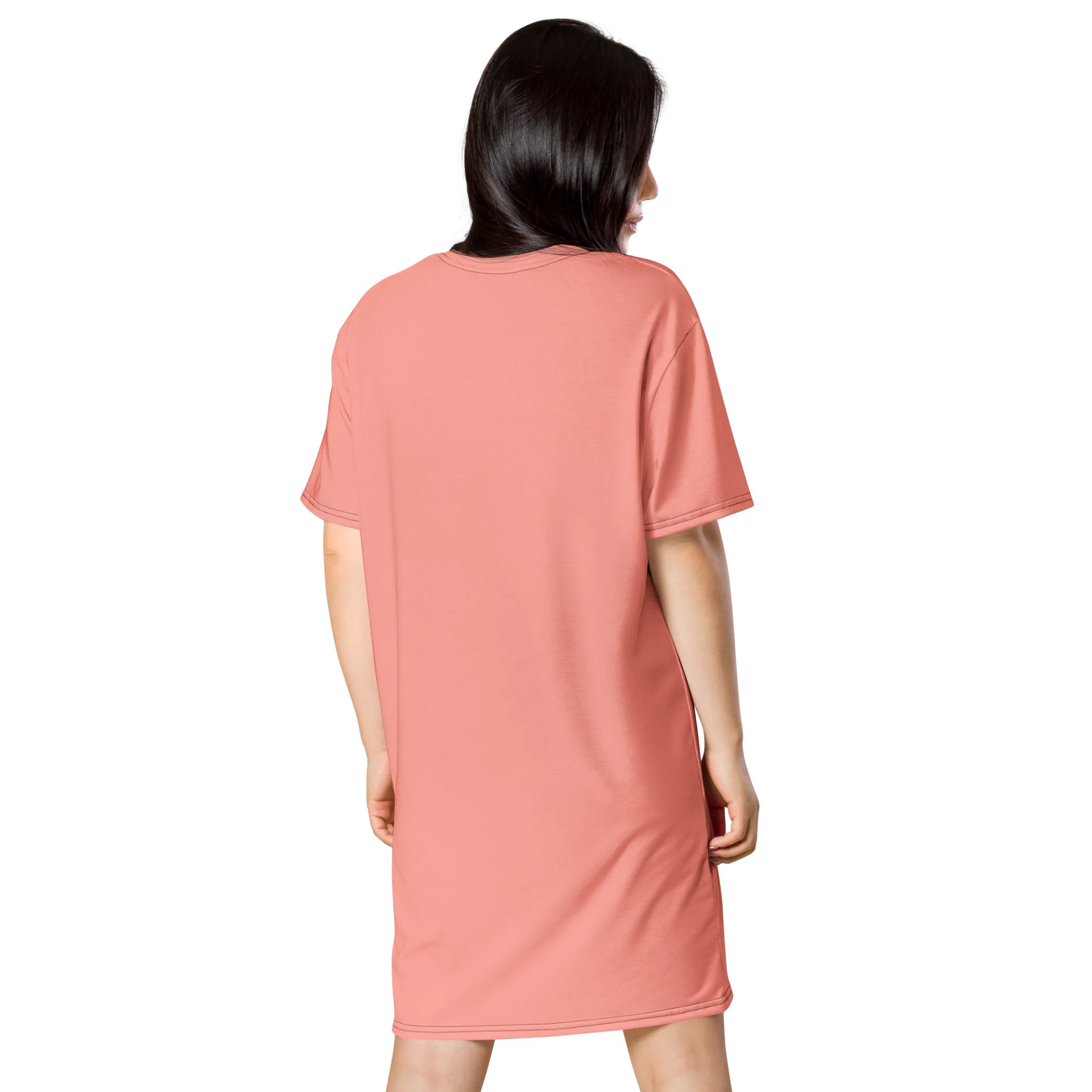 Rose Bud Oversized T-Shirt Dress | Stretchy Fabric | Casual or Formal Style | Sizes 2XS-6XL | Exclusive Design product image (2)