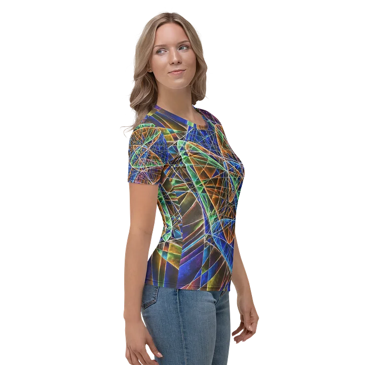 Lissajous Trilogy - Geometric Negative Art Women's Crew Neck T-Shirt product image (2)