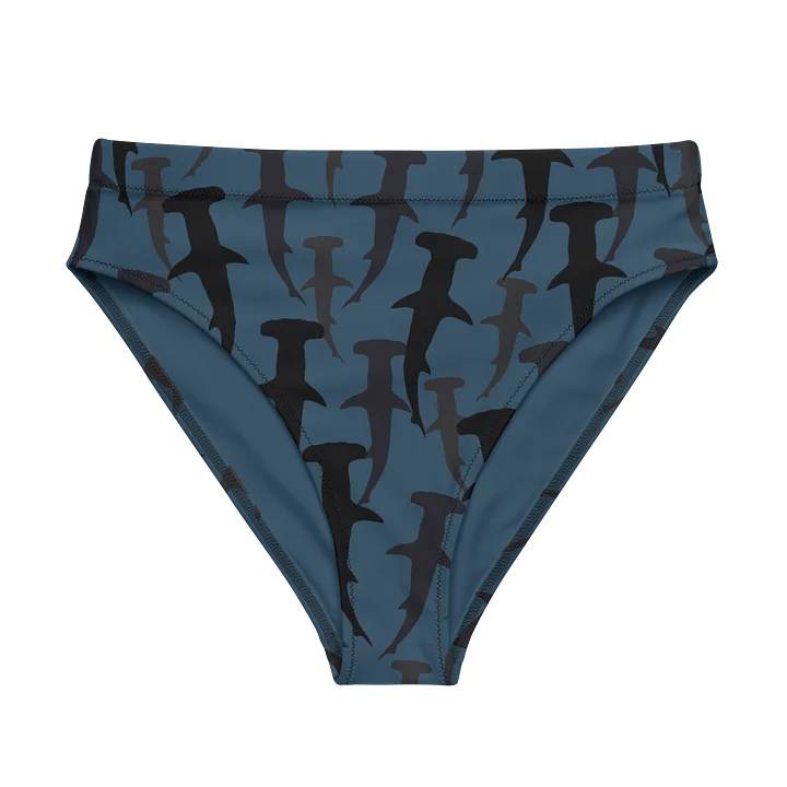 Hammerhead Sharks - Dark Ocean - Recycled Polyester - High Waisted Bikini Bottom product image (1)