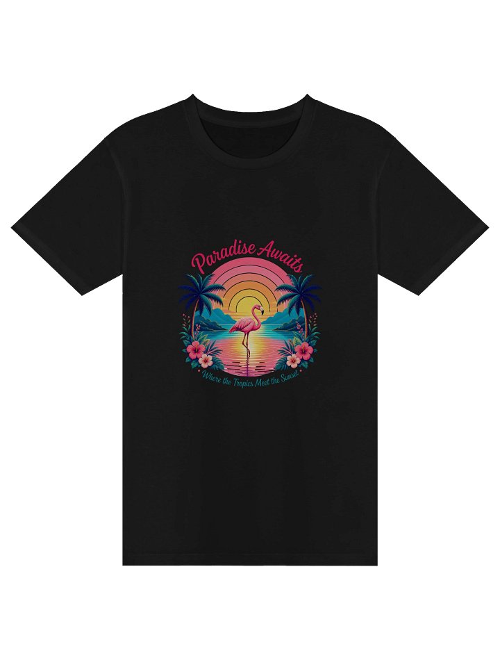 Paradise Awaits Flamingo Tee product image (3)
