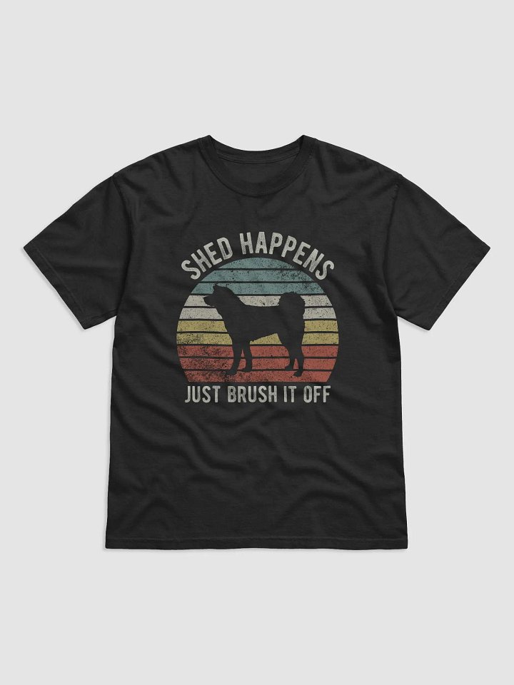 Shed Happens Tee | Funny Akita Inu T-Shirt for Dog Lovers | Retro Vintage Sunset Dog Lover T-Shirt product image (1)