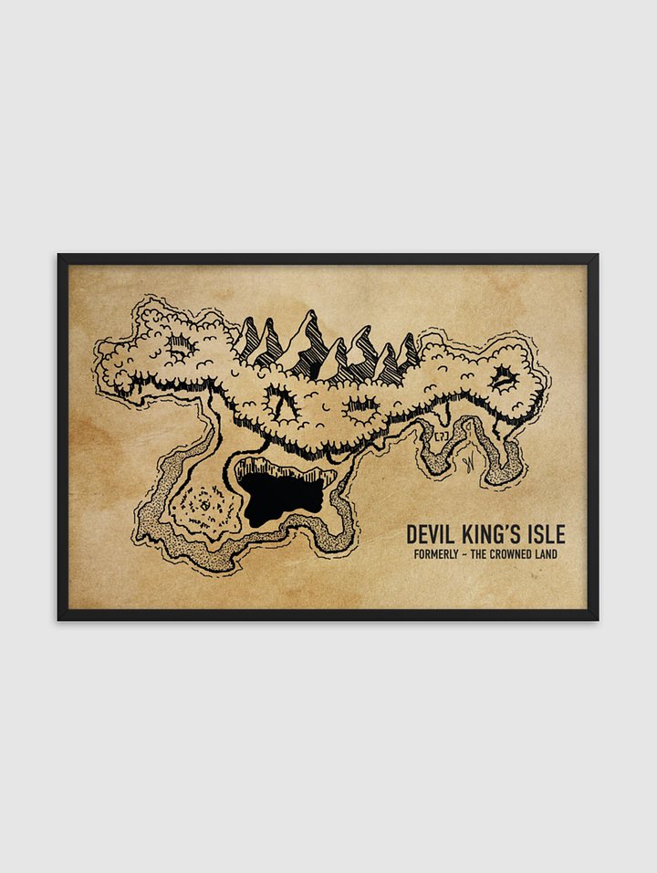 Devil King's Isle High Quality Framed Matte Poster (Black Frame) product image (1)