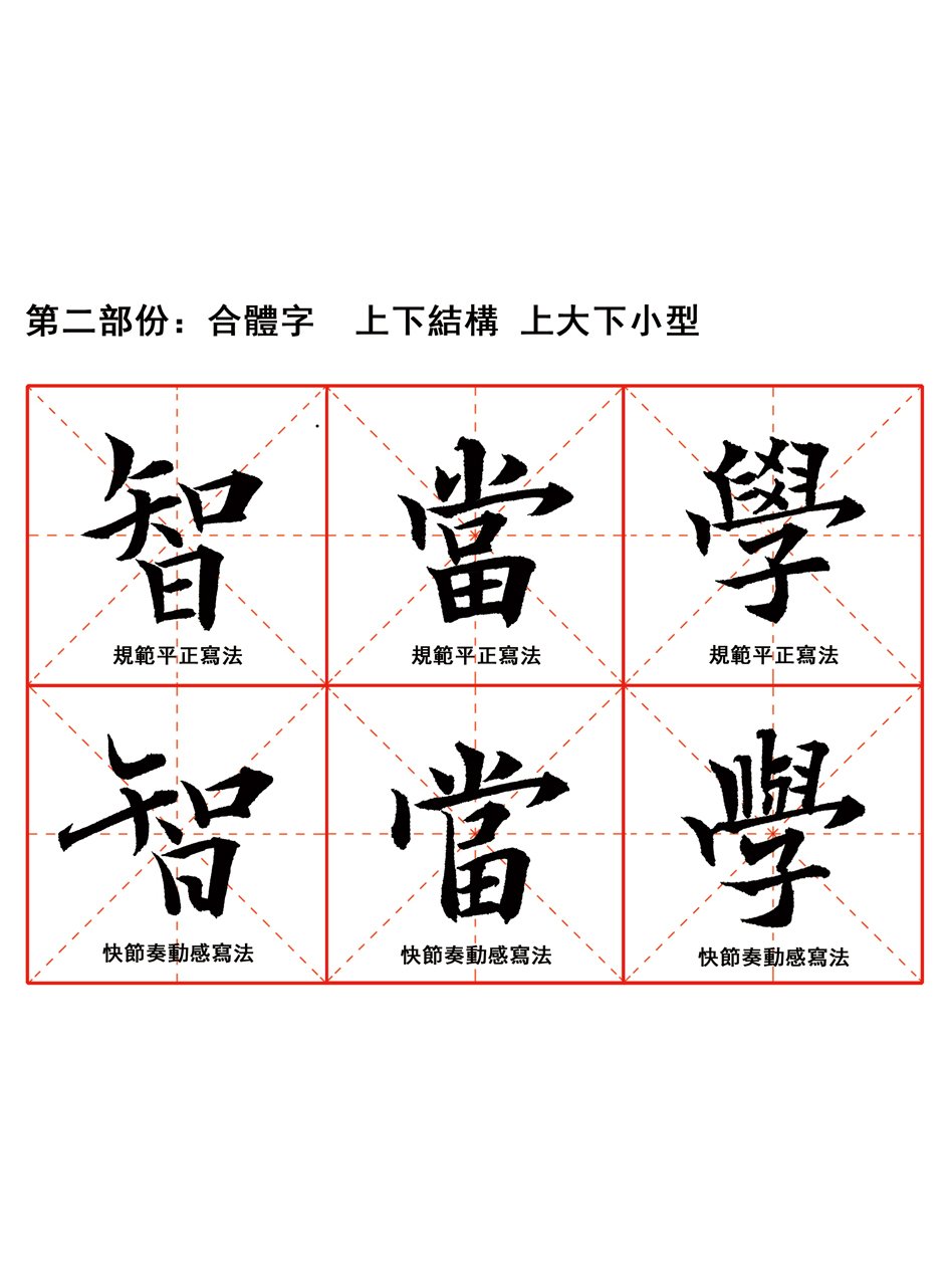 最單間粗暴且有效的楷書學習法。寫好這200個母字（獨體字60個，合體字140個）楷書間架結構全通關。電子版教材 product image (5)