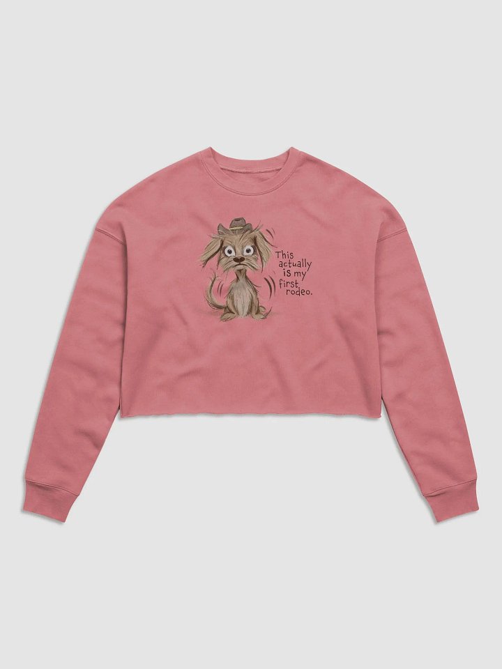 Anxious Pup Cropped Sweatshirt Mauve product image (1)