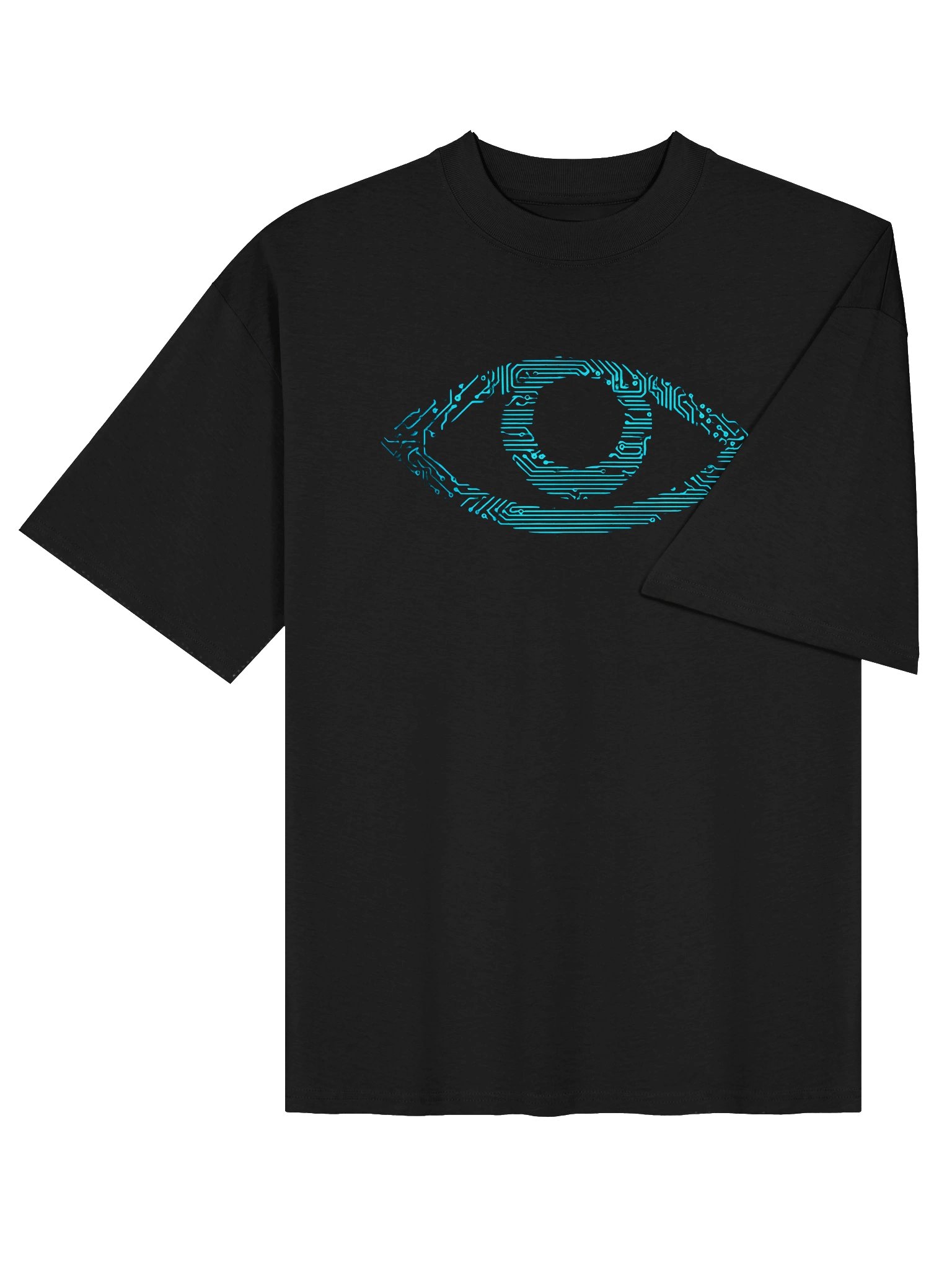 Blue Circuit Eye Oversized Tee product image (4)