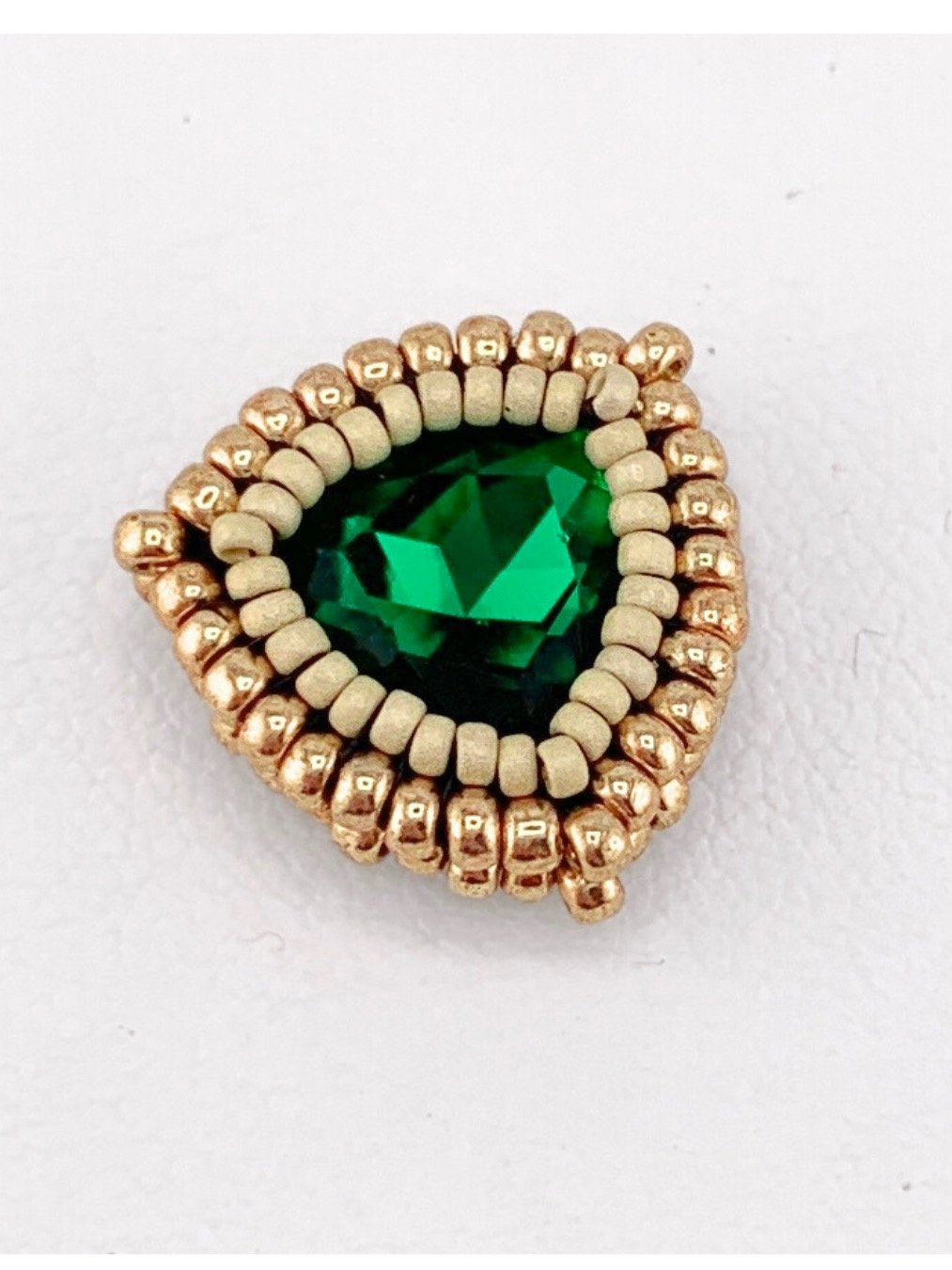 Beading Pattern - Square Stitch Bezel for 12mm Trillion Crystal with Round Seed Beads product image (3)