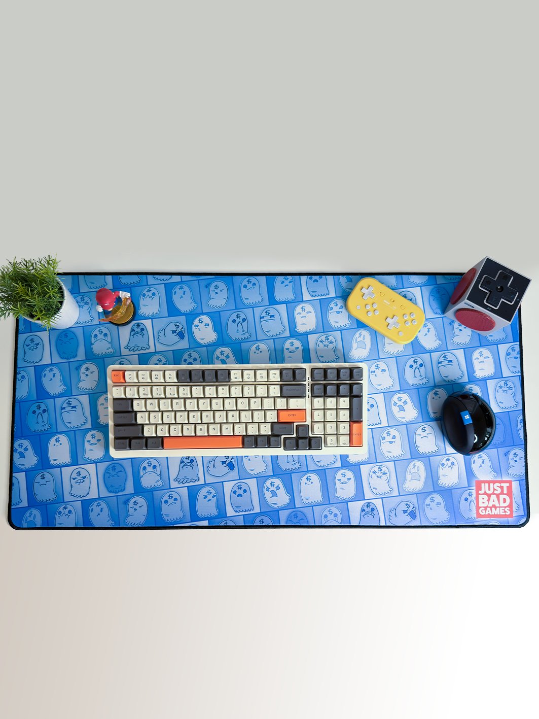 Blue Money Ghost Desk Mat product image (1)