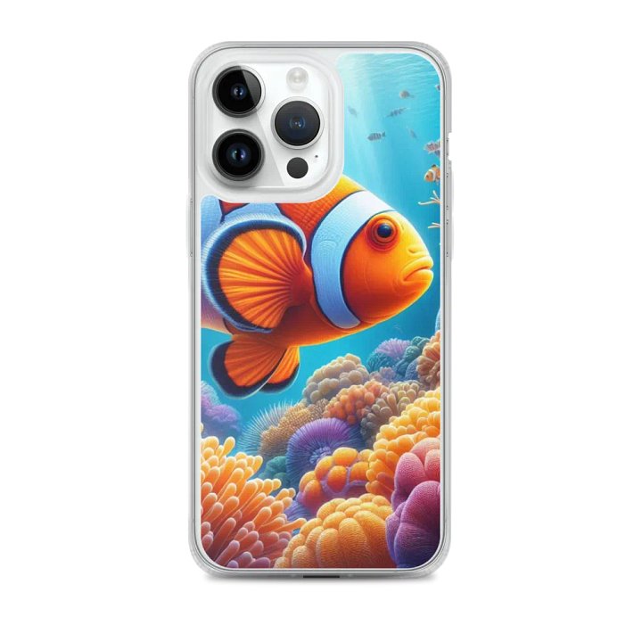 Tropical Clownfish Clear iPhone® Case |AI Design product image (2)