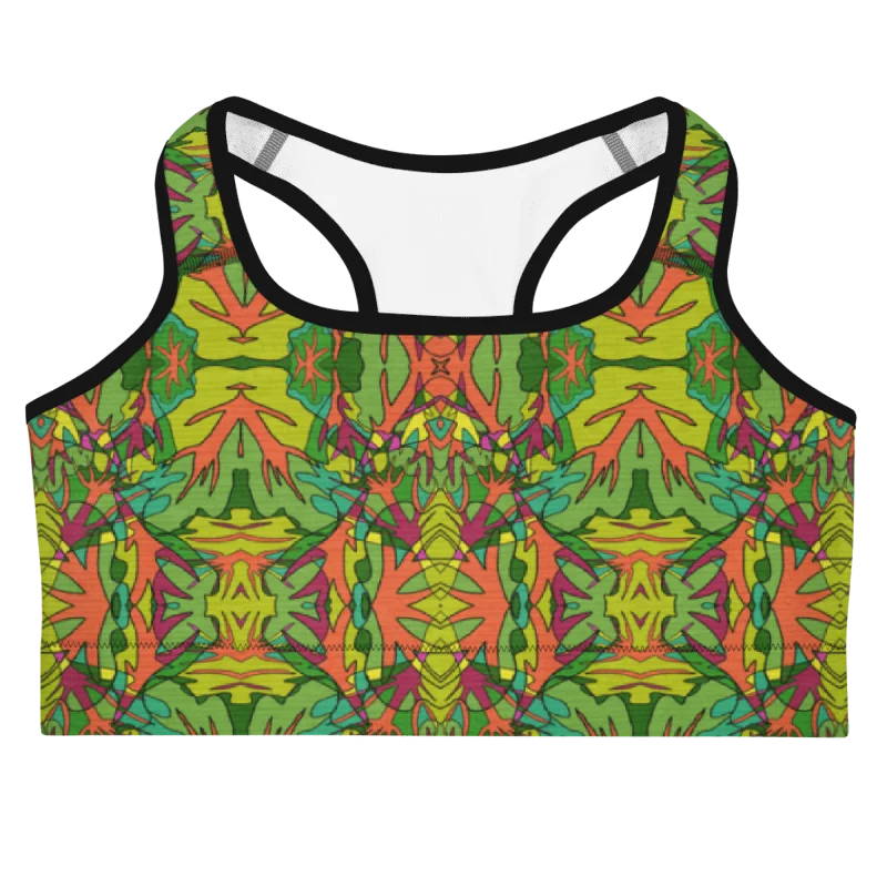 Spinach Tangle – Custom Sports Bra product image (2)