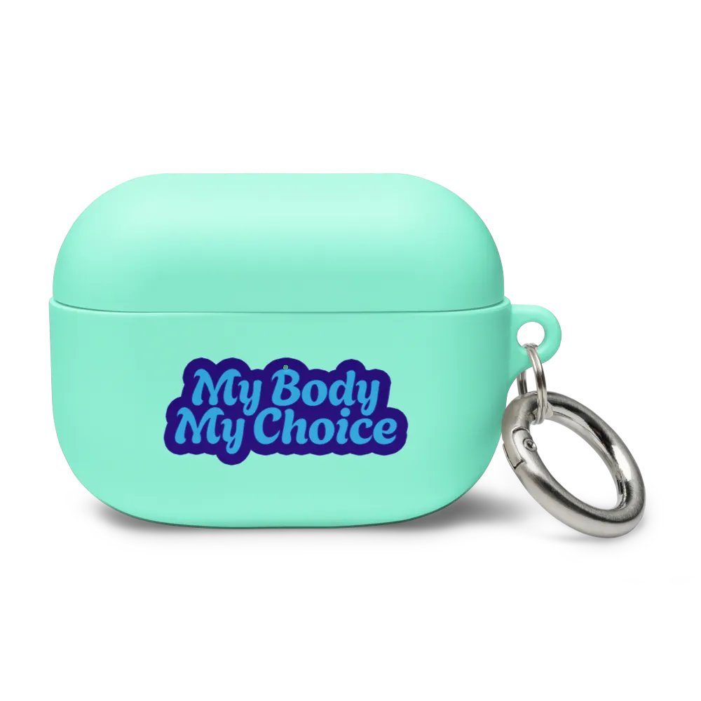 "My Body, My Choice" Blue AirPods Case product image (2)
