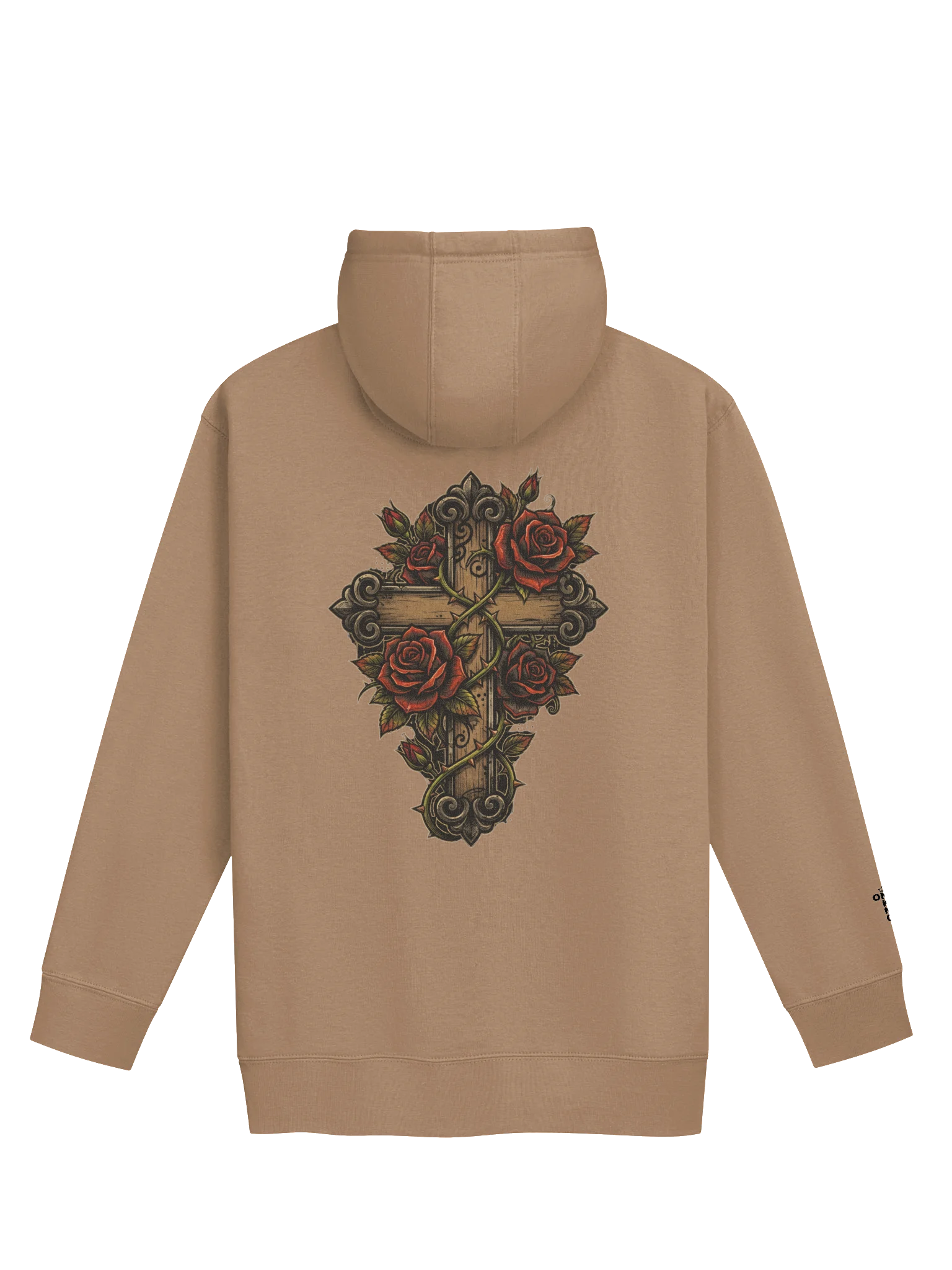 ONE KING The Gift Premium Soft Blend Hoodie with embroidered sleeve logo black print product image (1)