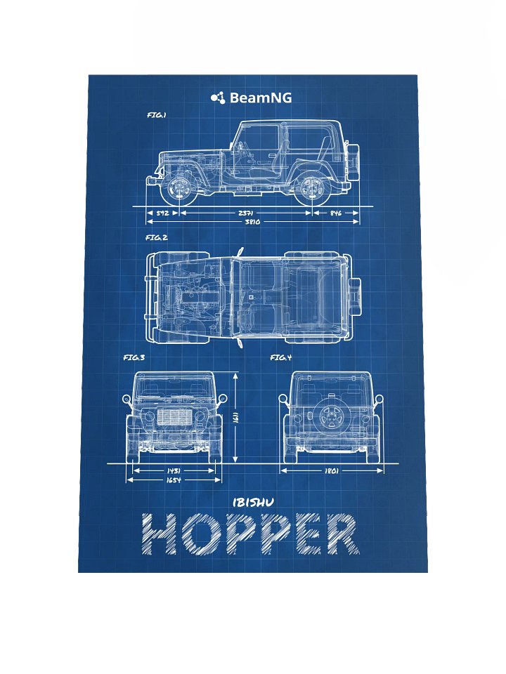 Ibishu Hopper Blueprint Poster product image (1)