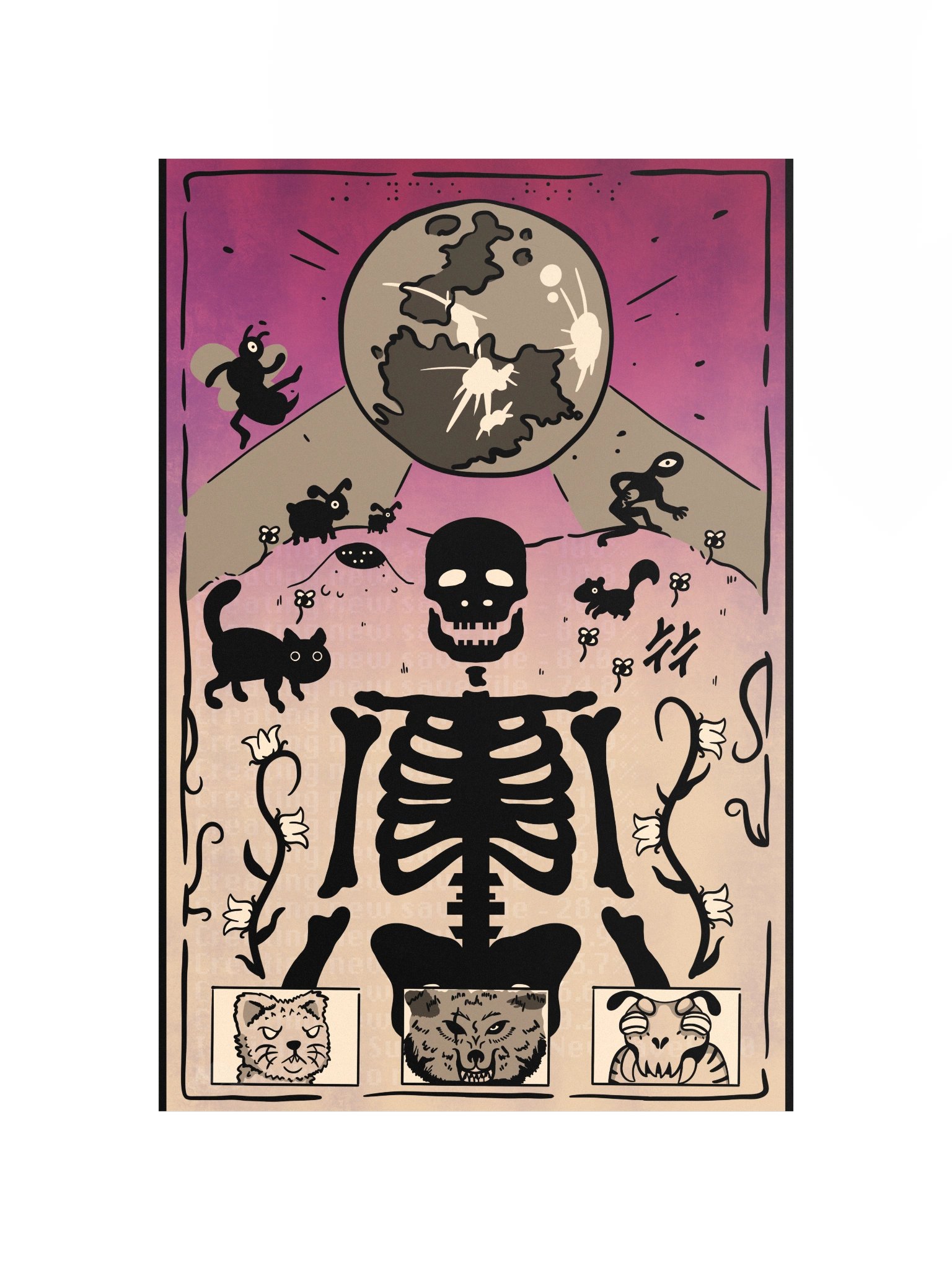 Ethereal Skeleton Dreamscape Poster product image (4)