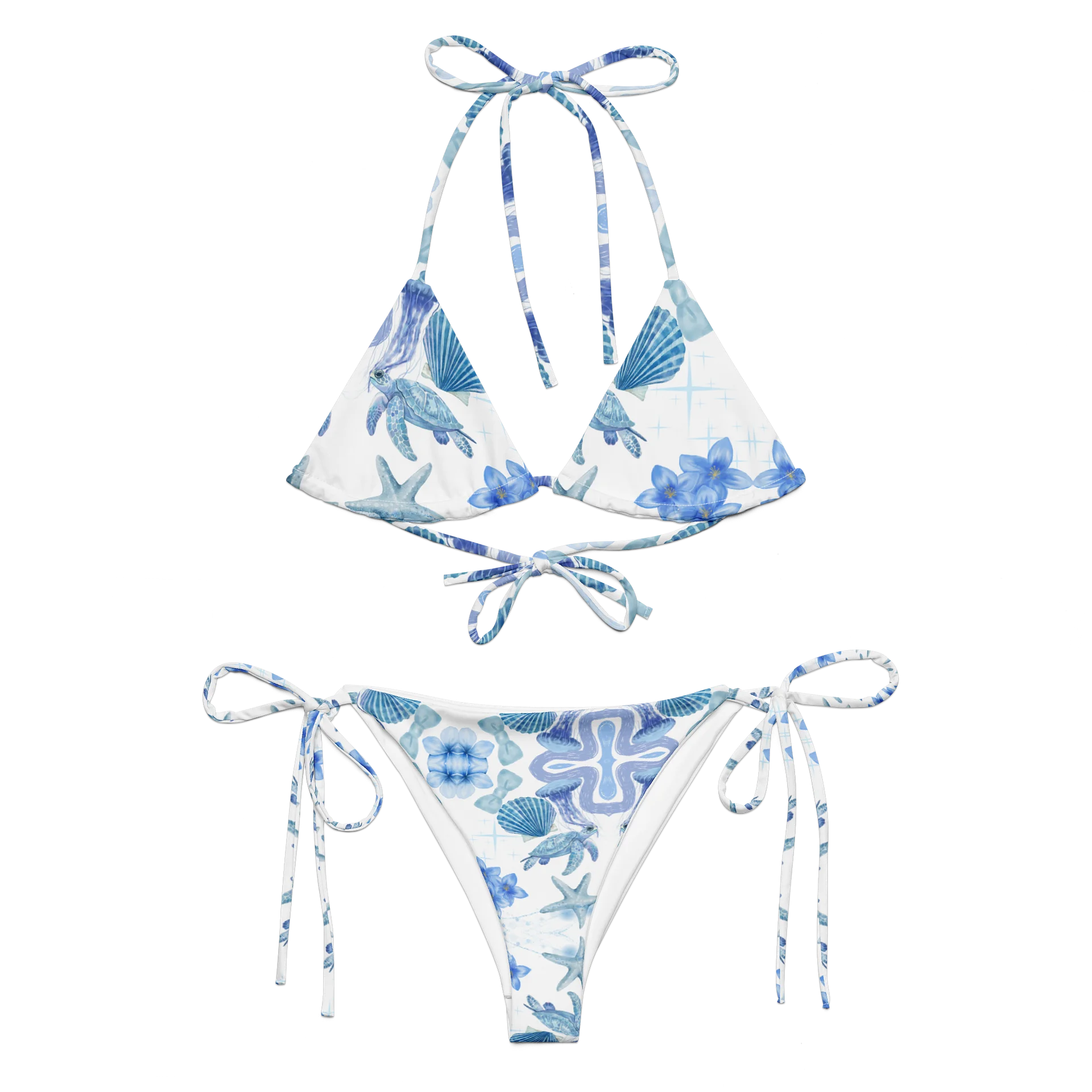 Blue Ocean Bloom String Bikini product image (3)