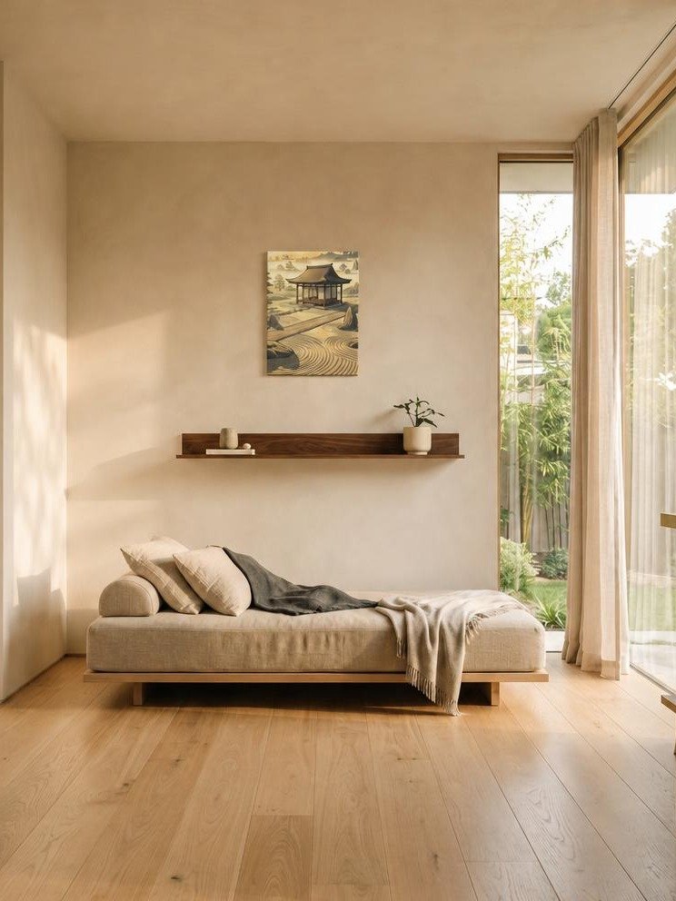 Tranquil Pavilion Zen Garden Canvas - Japandi Wall Art product image (2)