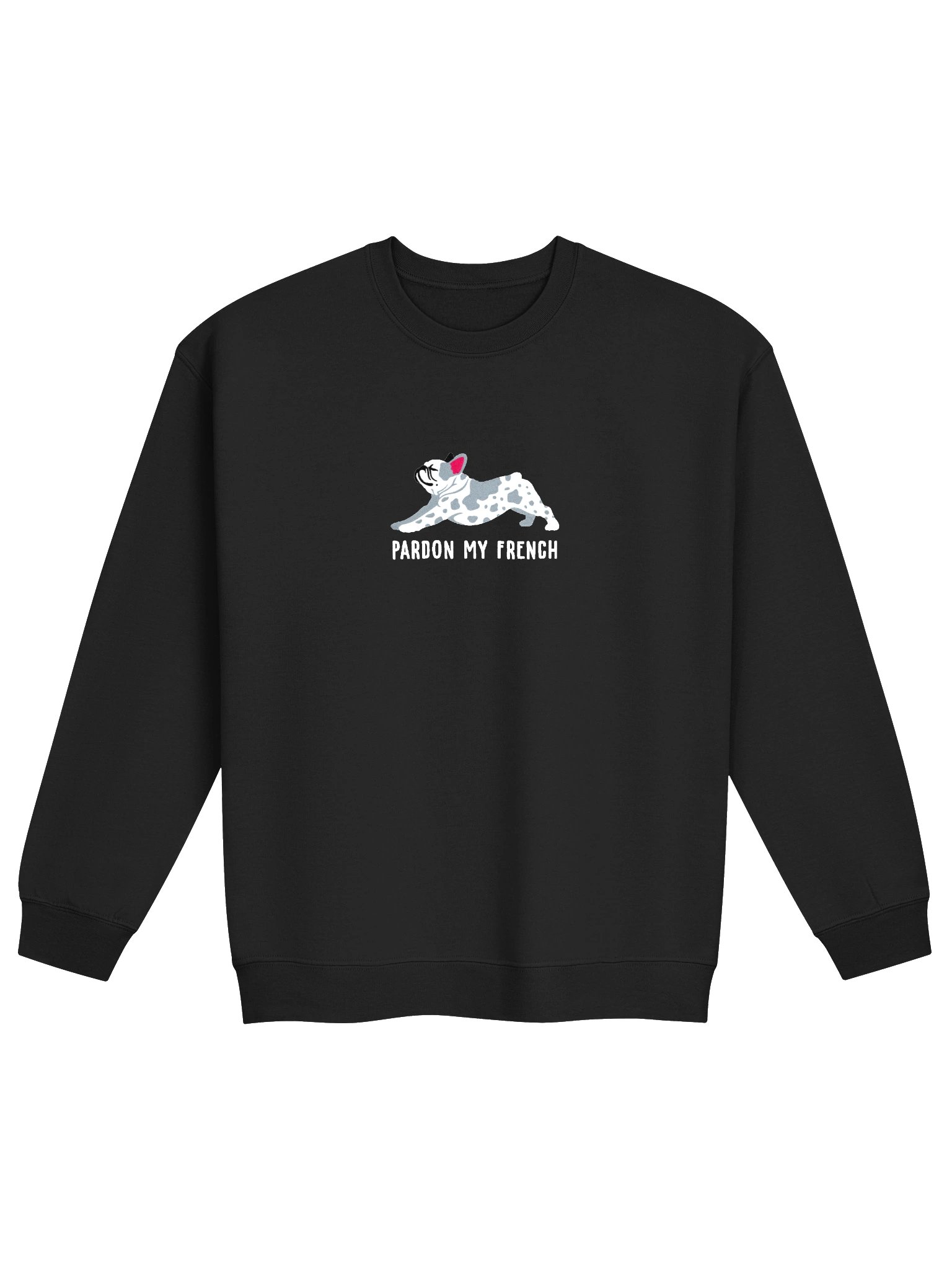 Pardon My French Sweatshirt (Embroidered) of a French Bulldog(Blue Merle) product image (4)