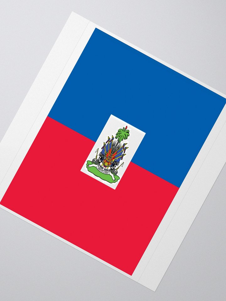 Haiti Flag Sticker | Coat of Arms Design | Durable Vinyl | 3 Sizes product image (5)