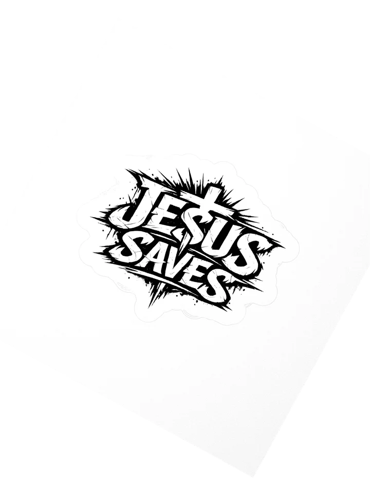Jesus Saves sticker (black) product image (7)