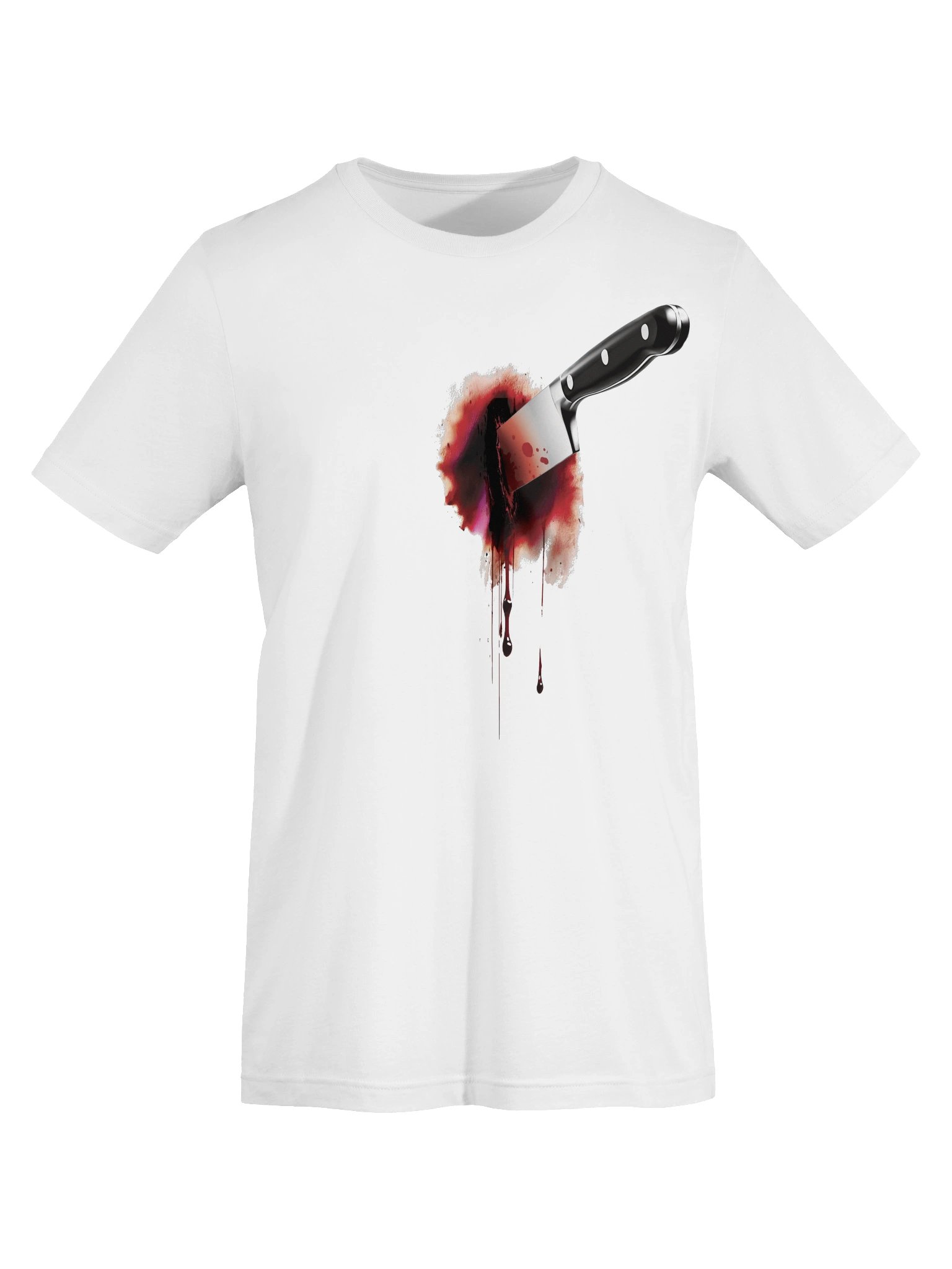 Bloody Knife Shirt Halloween Horror Blood Splatter Stab Wound Slasher Gore Costume product image (12)