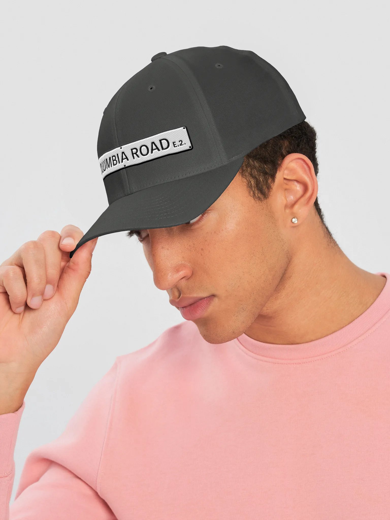 Columbia Road E.2. Street Sign Flexfit Cap (Grey) product image (6)